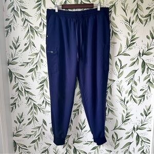 Women’s Jaanuu Jogger Scrub Pants. Navy Blue. XLT.